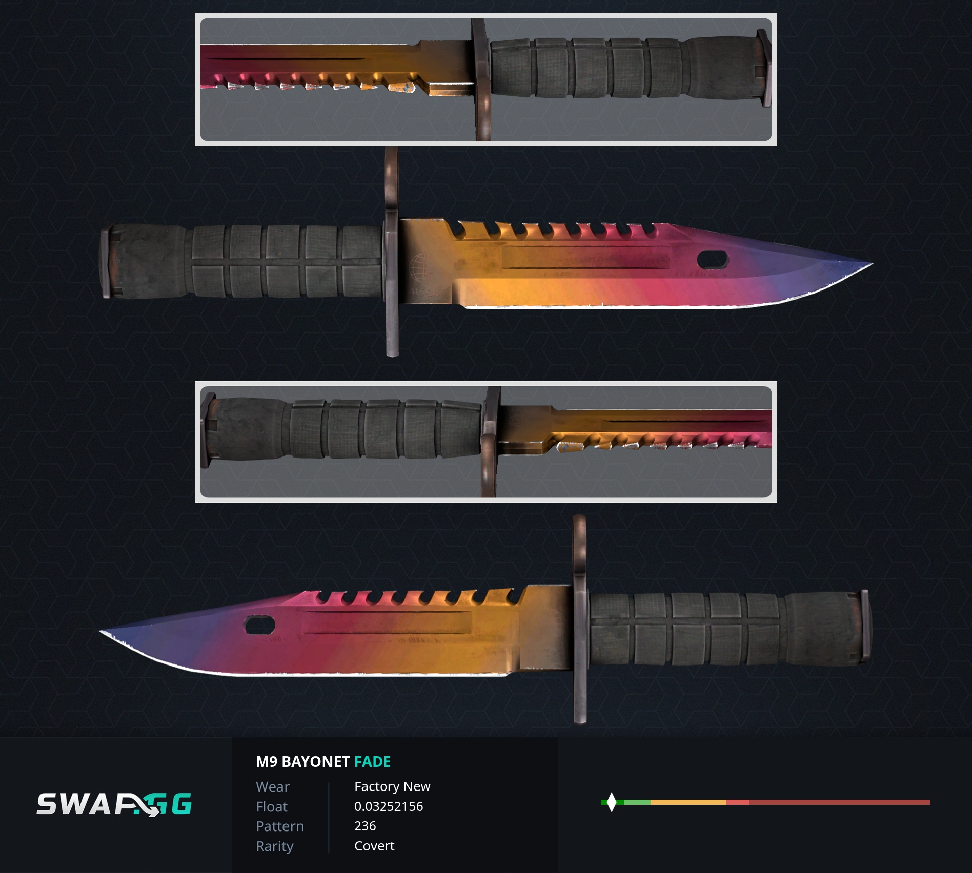 [PC] M9 Bayonet | Fade (Factory New) - Can anyone pricecheck this ...