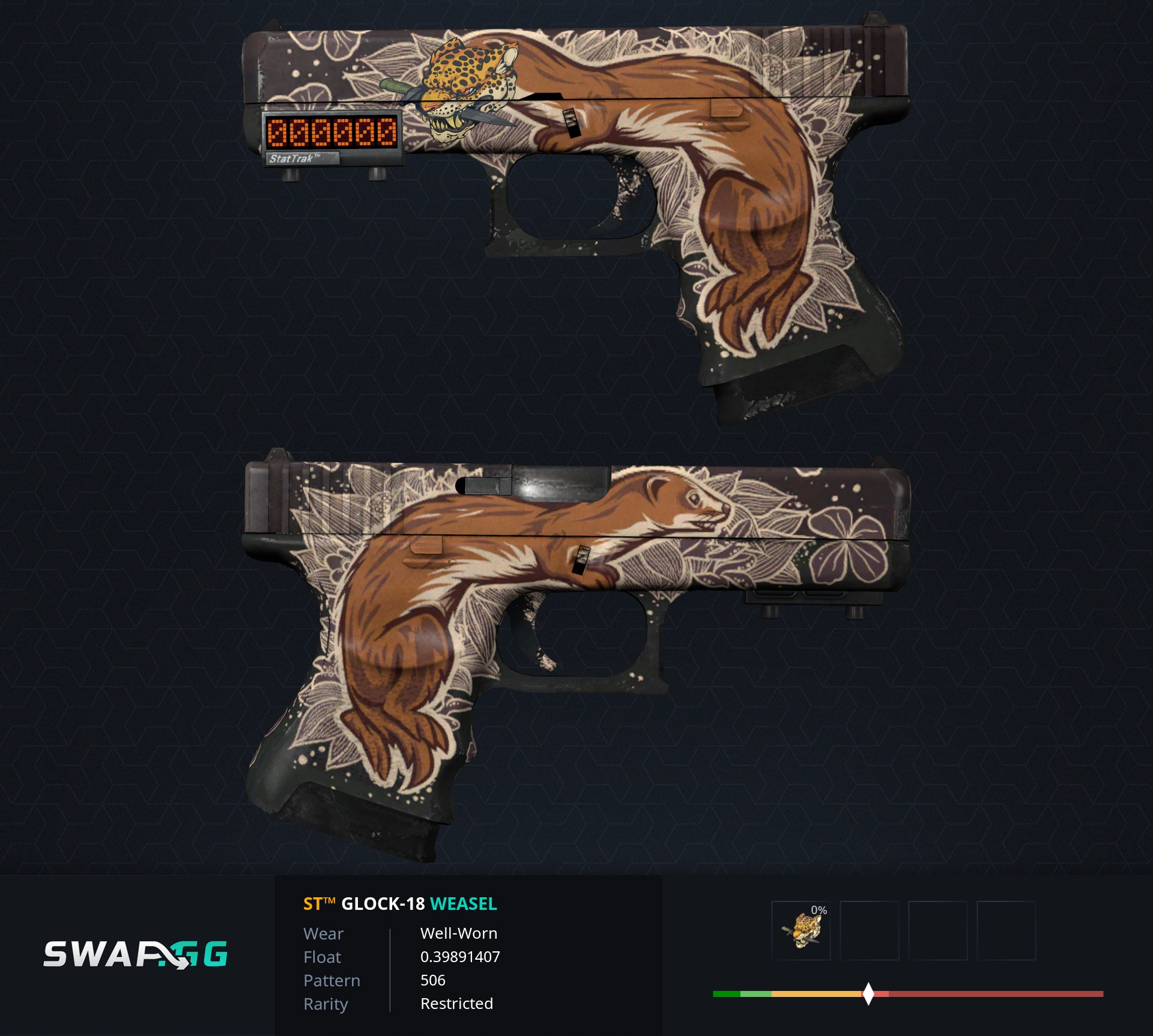 Stattrak tm glock 18. Глок Weasel.