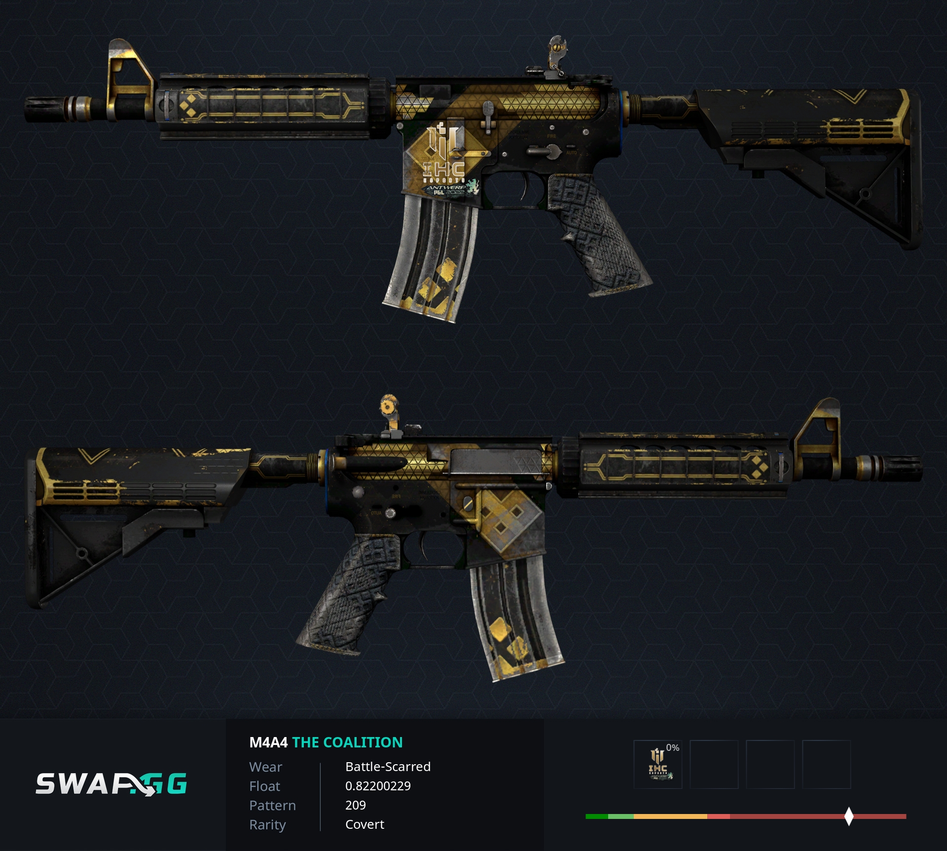 M4a1 s golden coil battle scarred фото 16