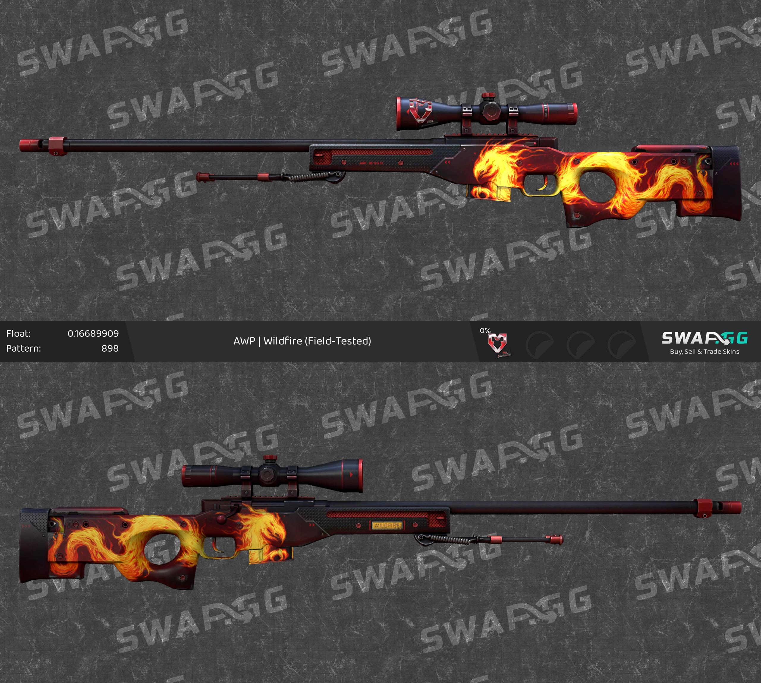 [h] Awp Wildfire Ft 0.166 [w] Awp Asiimov Bs : R Globaloffensivetrade