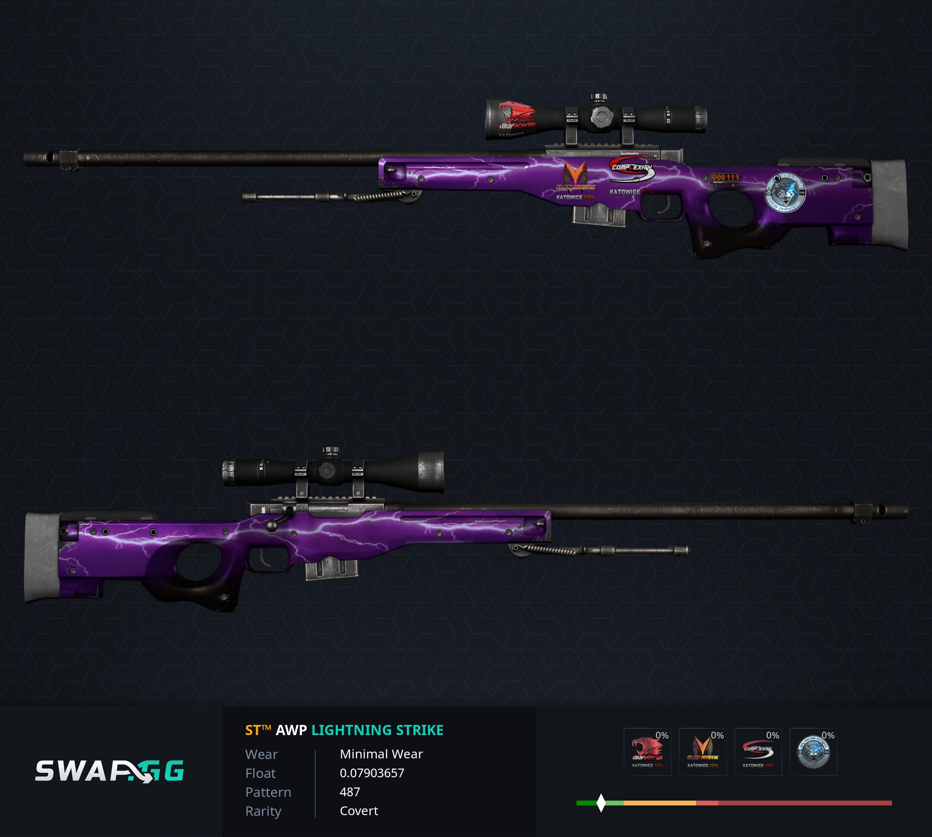 [Store] AWP | Lightning Strike StatTrak Factory New w/ Titan holo scope,  Mystik holo, Ldlc holo, AWP | Lightning Strike StatTrak Minimal Wear w/ IBP  holo scope, Mystik holo, Complexity non holo, ESL WOLF(foil), AK-47 |  Vulcan StatTrak™ Field-Tested w ...