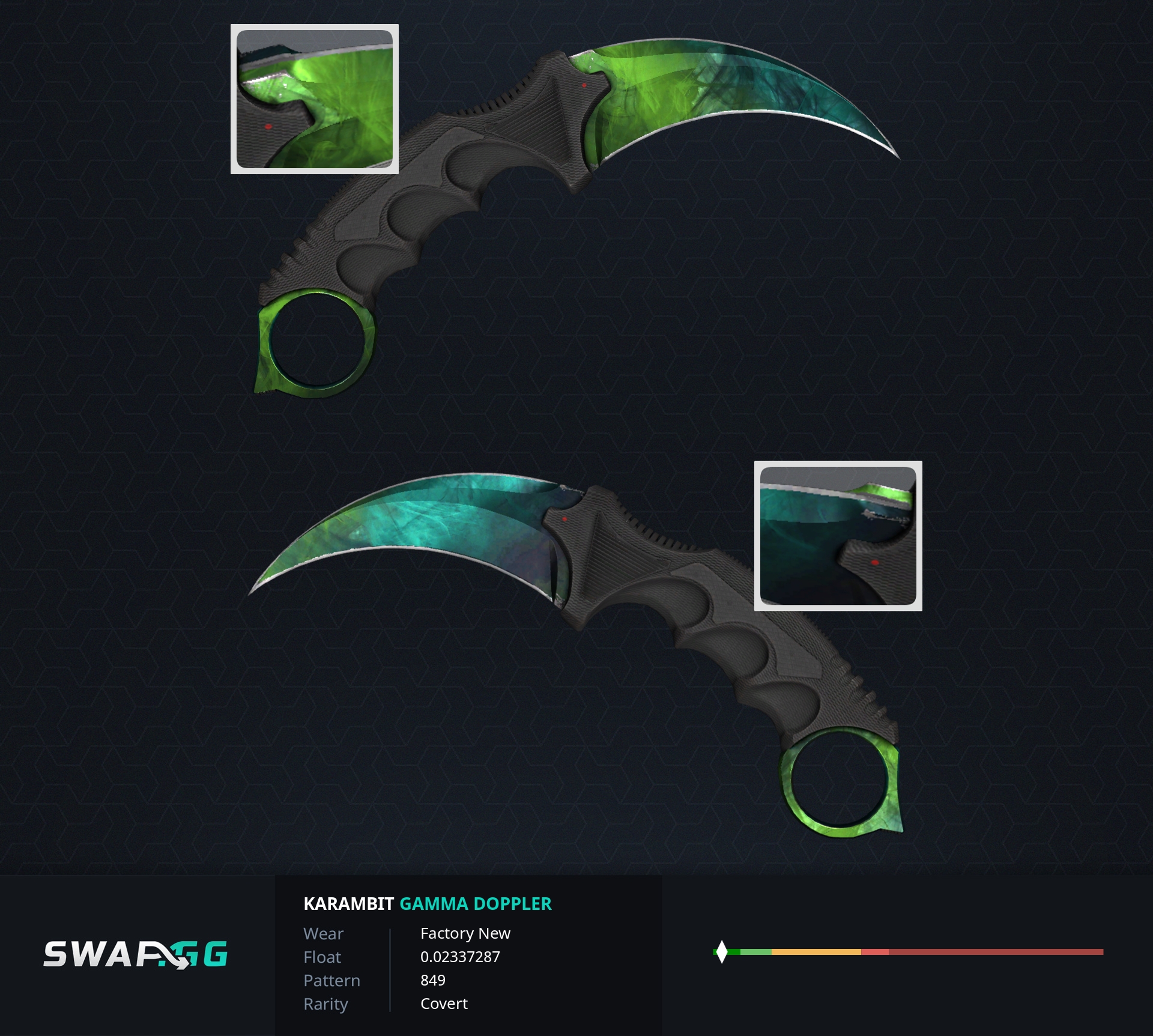 Sold Pc Karambit Gamma Doppler Bayonet Marble Fade And Ak Vulcan Playerup Worlds