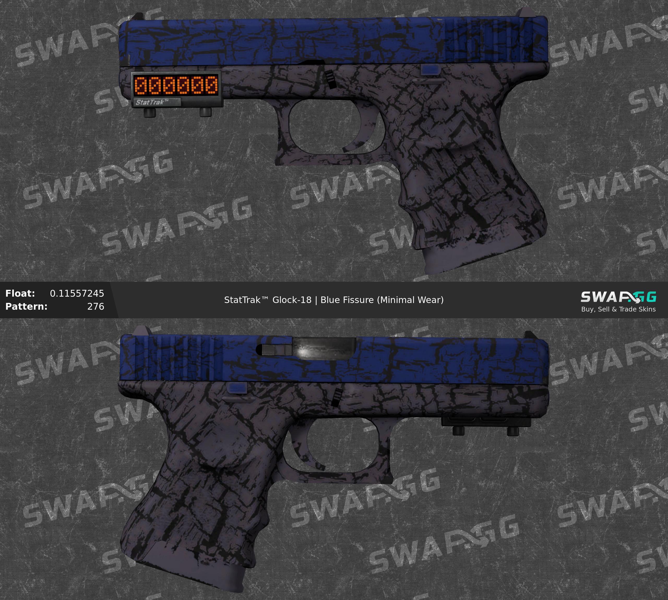 Glock-18 Blue fissure. STATTRAK™ Glock-18 | прозрачный полимер. STATTRAK™ Glock-18 | ястреб. Glock 18 Blue fissure после полевых.