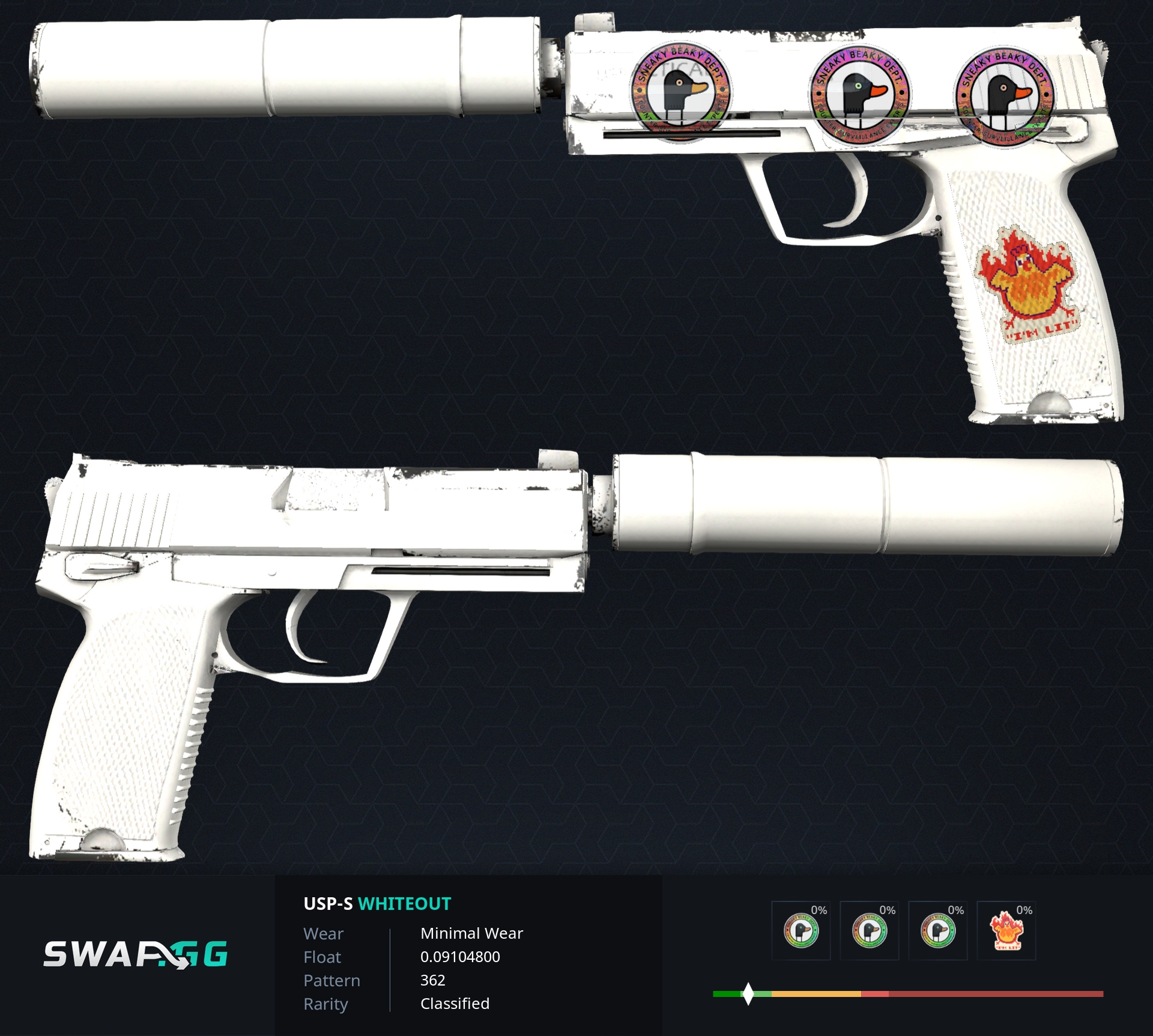 Sold H Ak Redline Ft Headhunter Foil Usp S Whiteout Mw W