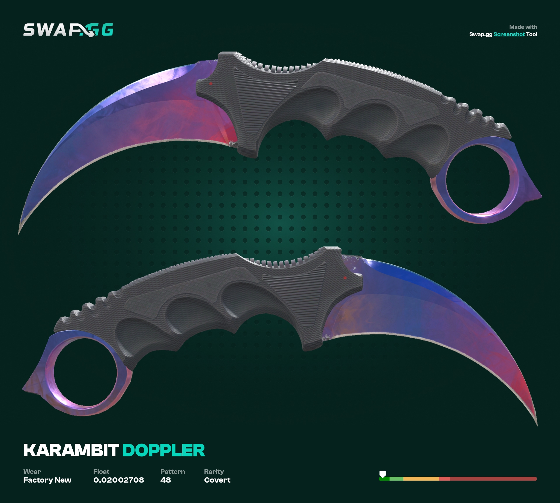 [Store] Karambit Fade 96% 0.00 - Bayonet Ruby/Sapphire 0.01 - Talon ...