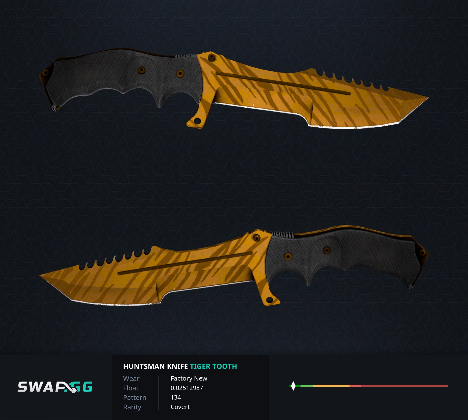 H Huntsman Knife Tiger Tooth Fn Glock Doppler P Adds W