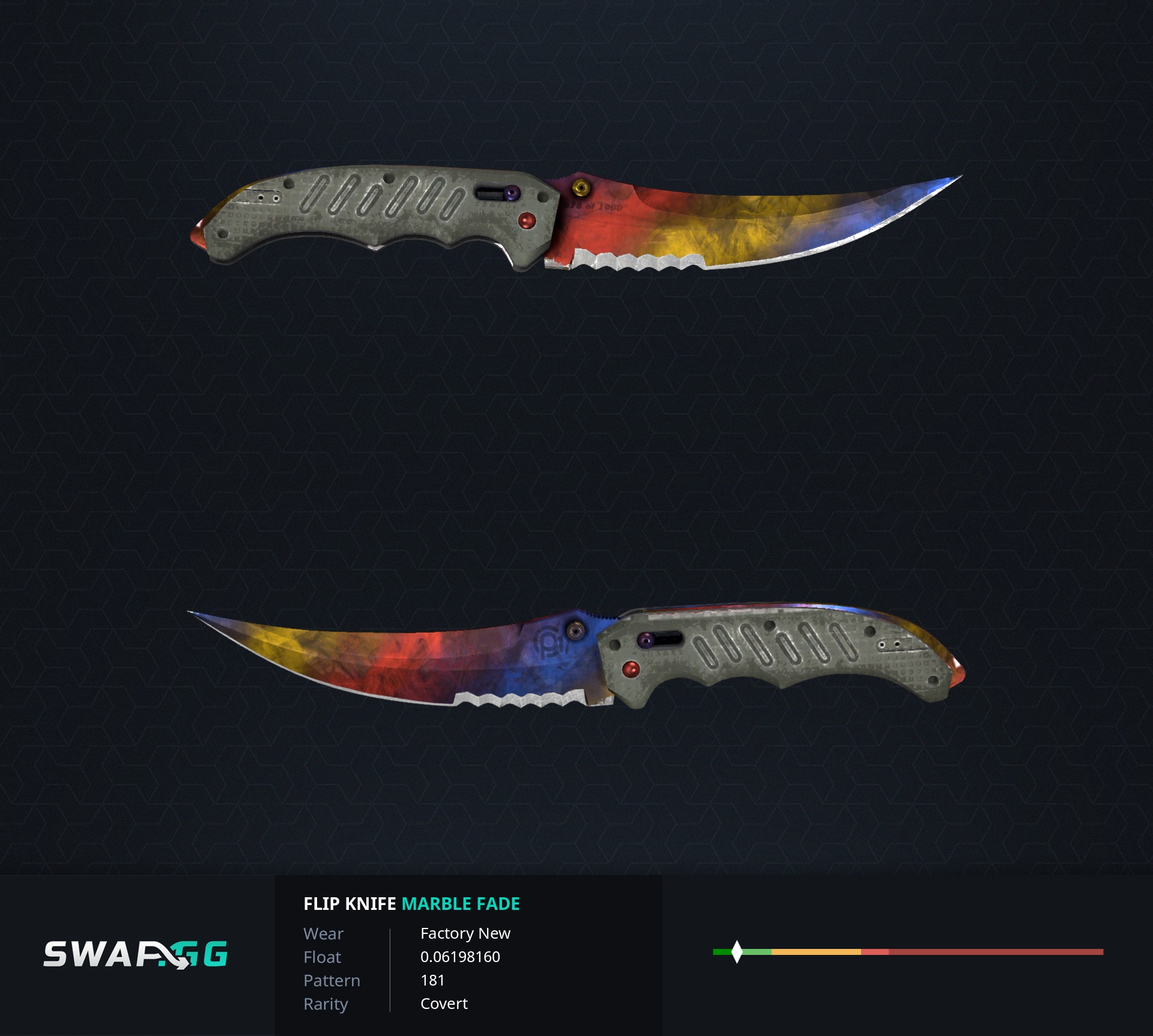 Steam gut knife marble fade фото 30